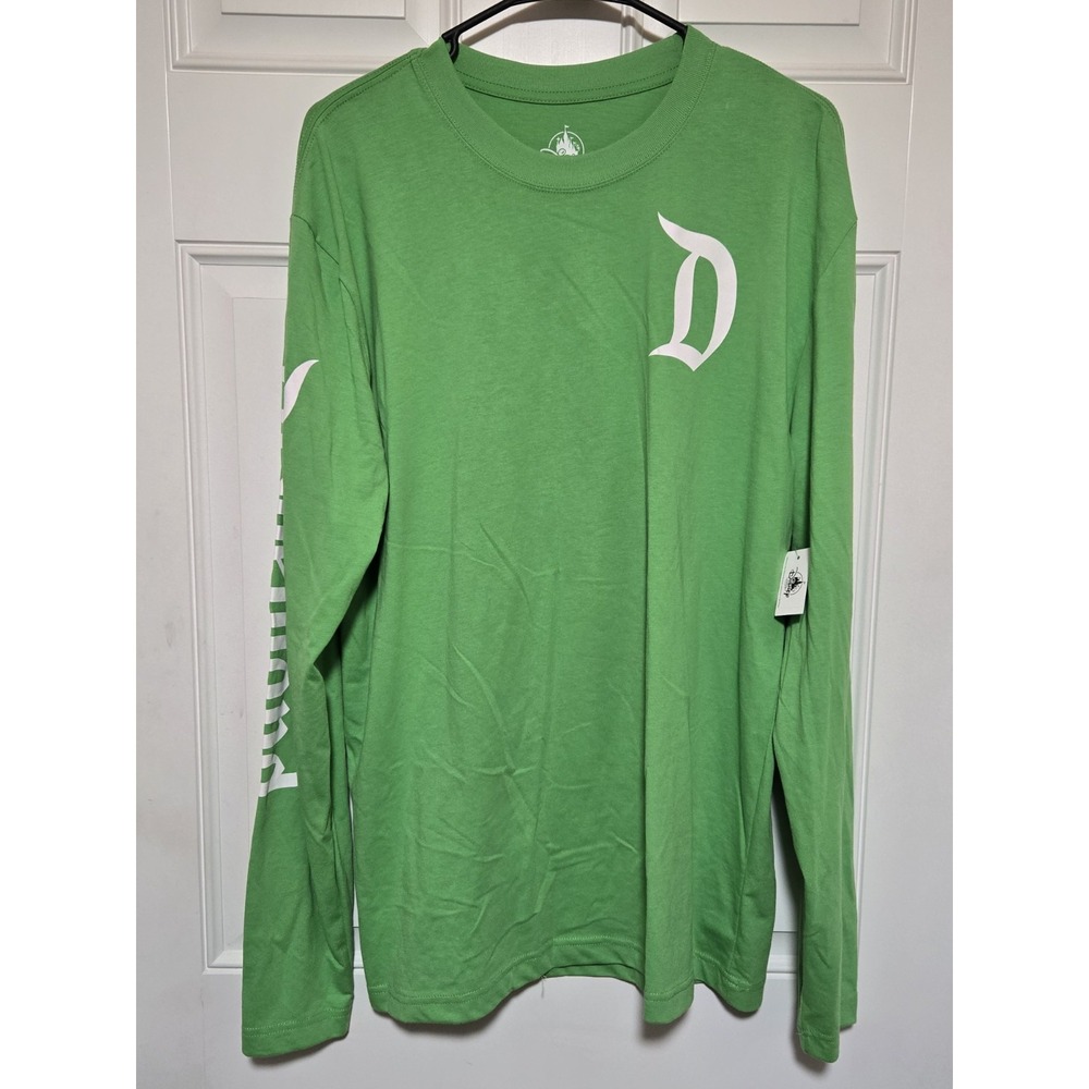 Adult Large Long Sleeve Disneyland Green Tee Shirt NWT Disney Parks Disney Land